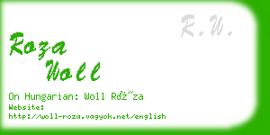 roza woll business card